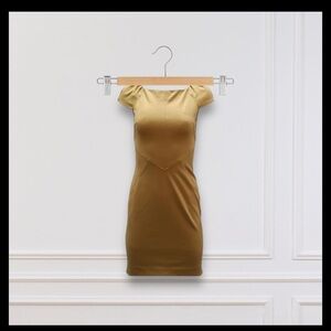 Diane Von Furstenberg Tan sheath Dress 8 wool camel